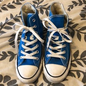Electric blue high top Converse